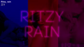 Ritzy Rain Bound & Kneeling: Rough Deepthroat & Throat-Pie!