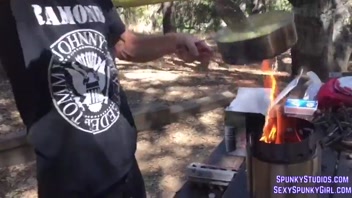Wild Camping: Steamy Tent Sex & Facial in the Woods