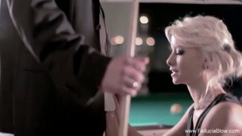 Steamy Pool Hall Oral Action!