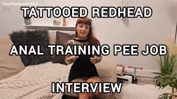 Hot Redhead's Anal Interview Ends in Golden Shower! Hired?