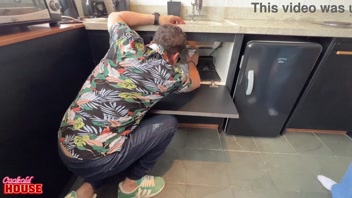 Cuckold Hires Plumbers for Wife's Wild Pipe-Blocking Action!