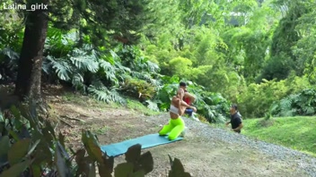 Sexy Latina's Wild Workout: Anal & Piss Action!